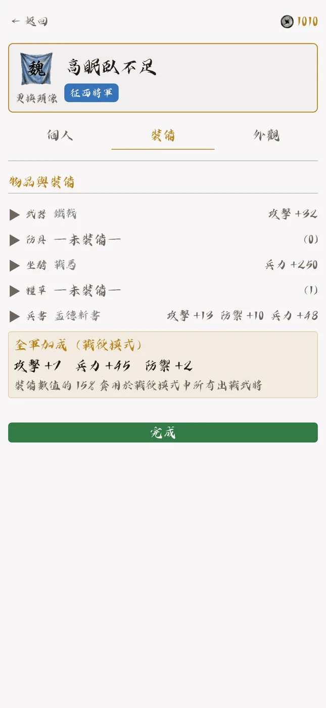 裝備系統總覽