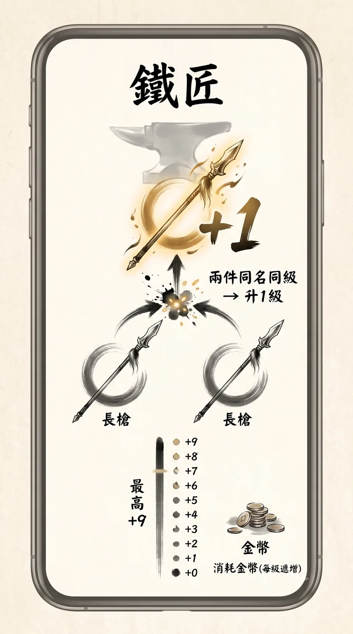 鐵匠合成升級介面